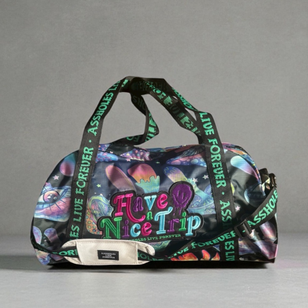 •Psychedelic• “Have a Nice Trip” Unisex Duffle – Assholes Live Forever Edition - Picture 3 of 5